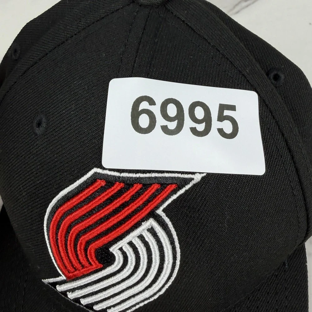 Portland Trail Blazers Hat Cap Fitted Mens 6 7/8 Black New Era 59Fifty